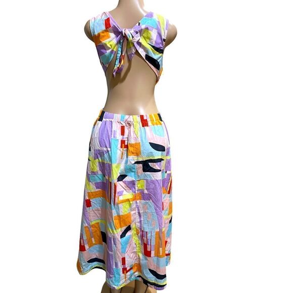 Open edit  Open back poplin Dress - Picture 4 of 6